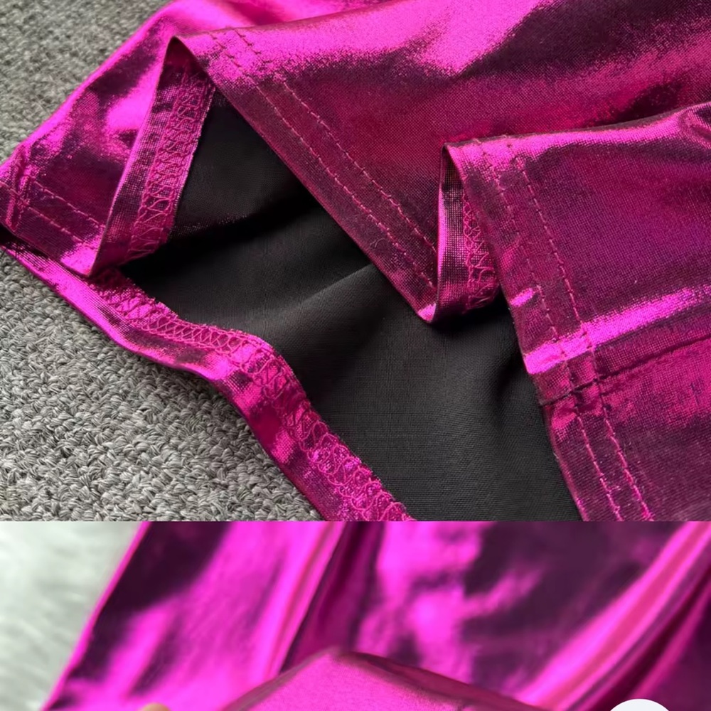 Sleek Pink Satin Dress - Picture 4 of 4